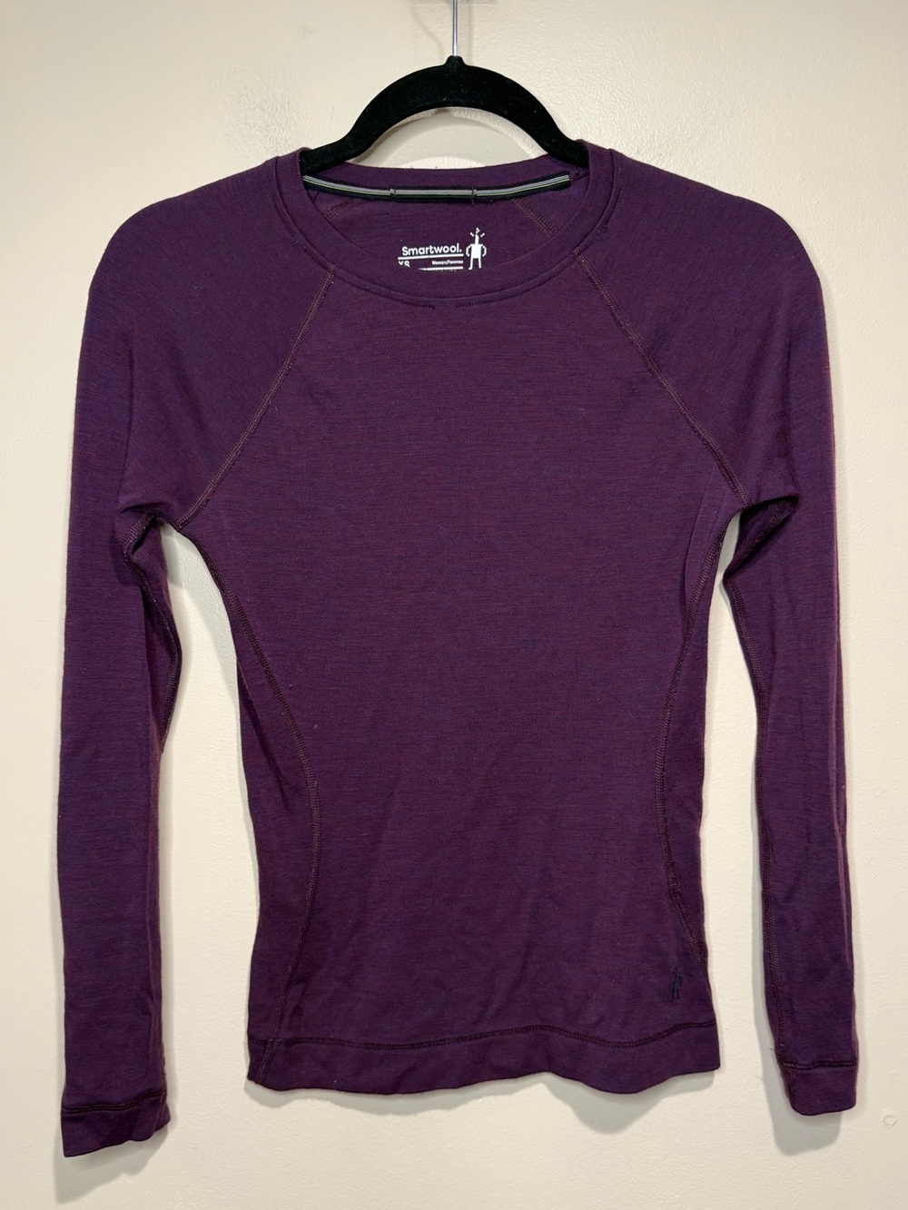 SMARTWOOL Classic Thermal Merino Base Layer Crew Plum Purple size XS
